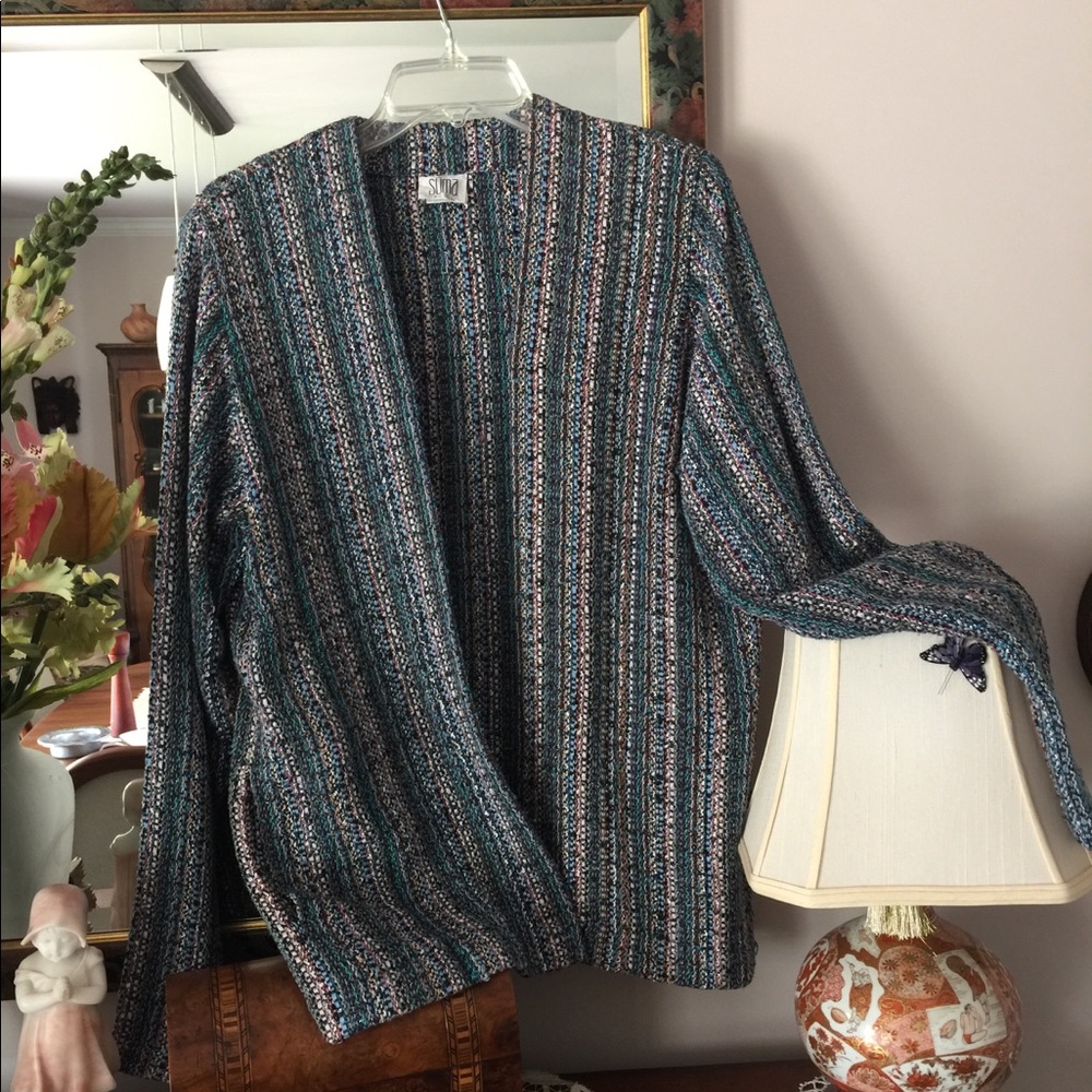 Hand woven silk jacket with belt